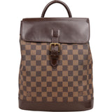 Louis Vuitton Damier Ebene Monogram Soho Backpack