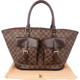 Louis Vuitton Damier Ebene Monogram Manosque GM Handbag
