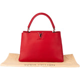 Louis Vuitton Rouge Leather Capucines MM Handbag