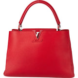 Louis Vuitton Rouge Leather Capucines MM Handbag