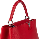 Louis Vuitton Rouge Leather Capucines MM Handbag