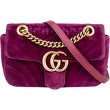 Gucci Quilted Velvet Marmont GG Crossbody Bag