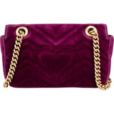 Gucci Quilted Velvet Marmont GG Crossbody Bag