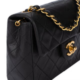 Chanel Quilted Lambskin 24K Gold Mini Square Single Flap Crossbody Bag