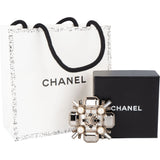 Chanel Crystal and Pearl CC Snowflake Brooch