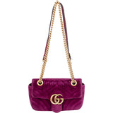 Gucci Quilted Velvet Marmont GG Crossbody Bag