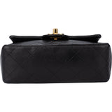 Chanel Quilted Lambskin 24K Gold Mini Square Single Flap Crossbody Bag