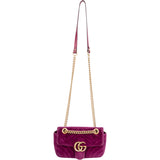 Gucci Quilted Velvet Marmont GG Crossbody Bag
