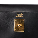 Hermès Noir Boxcalf Kelly 35 Handbag