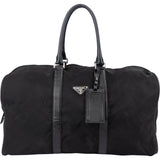 Prada Black Nylon Triangle Duffle Bag 50