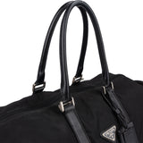 Prada Black Nylon Triangle Duffle Bag 50