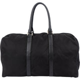 Prada Black Nylon Triangle Duffle Bag 50