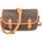 Louis Vuitton Canvas Monogram Gibeciere MM Crossbody Bag