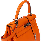 Hermès Orange Swift Leather Kelly 28 Handbag