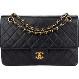 Chanel Quilted Lambskin 24K Gold Double Flap Crossbody Bag