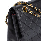 Chanel Quilted Lambskin 24K Gold Double Flap Crossbody Bag