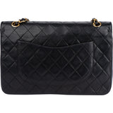 Chanel Quilted Lambskin 24K Gold Double Flap Crossbody Bag