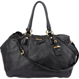 Prada Black Deerskin City Handbag
