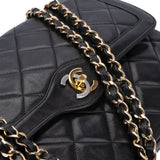 Chanel Quilted Lambskin Bicolor Double Flap Crossbody Bag