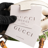 Gucci Green Nets Bamboo Handbag