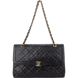 Chanel Quilted Lambskin Bicolor Double Flap Crossbody Bag