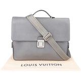 Louis Vuitton Gris Taiga Leather Vassili PM Business Handbag