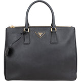 Prada Black Saffiano Leather Galleria Handbag