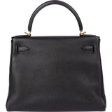 Hermès Noir Togo Leather Kelly 28 Handbag