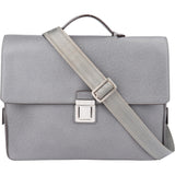 Louis Vuitton Gris Taiga Leather Vassili PM Business Handbag