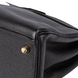 Hermès Noir Togo Leather Kelly 28 Handbag