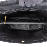 Gucci Black Suede Bamboo Handbag