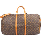 Louis Vuitton Canvas Monogram Keepall 55 Bandouliere