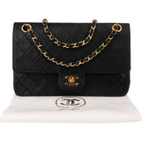 Chanel Quilted Lambskin 24K Gold Double Flap Crossbody Bag