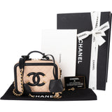 Chanel Quilted Caviar Leather Small Filigree Crossbody Bag