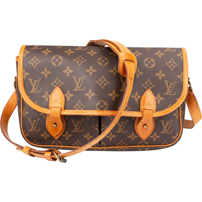 Louis Vuitton Canvas Monogram Gibeciere MM Crossbody Bag - vintageandkickz