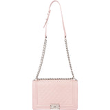 Chanel Quilted Lambskin Boy Single Flap Crossbody Bag