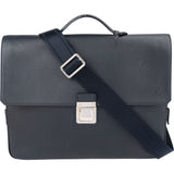Louis Vuitton Bleu Taiga Leather Vassili PM Business Handbag