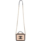 Chanel Quilted Caviar Leather Small Filigree Crossbody Bag