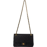 Chanel Quilted Lambskin 24K Gold Double Flap Crossbody Bag
