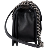 Chanel Braided Fabric Boy Single Flap Crossbody Bag