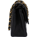 Chanel Quilted Lambskin 24K Gold Small Double  Flap Crossbody Bag