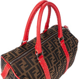 Fendi FF Monogram Rouge Zucca Handbag