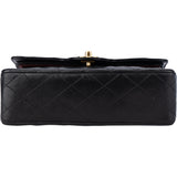 Chanel Quilted Lambskin 24K Gold Small Double Flap Crossbody Bag