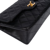 Chanel Quilted Lambskin 24K Gold Small Double  Flap Crossbody Bag
