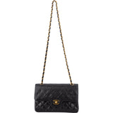 Chanel Quilted Lambskin 24K Gold Small Double Flap Crossbody Bag