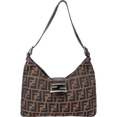 Fendi FF Monogram Baguette Shoulder Bag