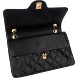 Chanel Quilted Lambskin 24K Gold Small Double  Flap Crossbody Bag