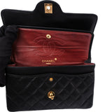 Chanel Quilted Lambskin 24K Gold Small Double  Flap Crossbody Bag
