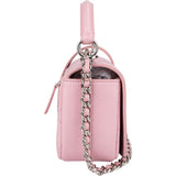 Chanel Pink Stitching Lambskin Top Handle Single Flap Crossbody Bag