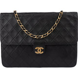 Chanel Quilted Lambskin Single Flap Shoulder Bag